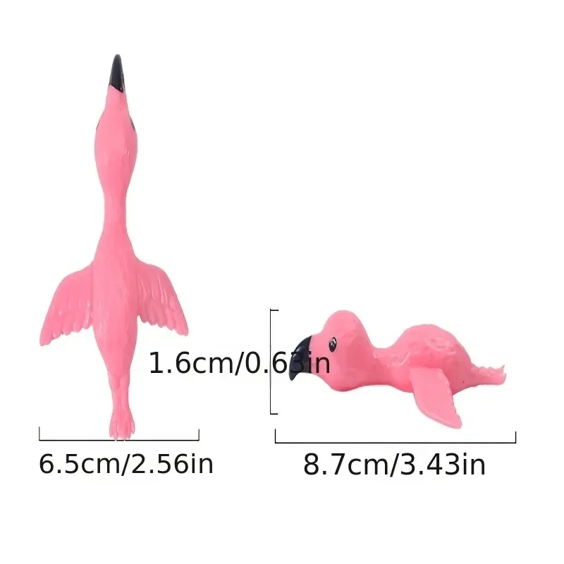 Catapult Launch Flamingo Fun and Tricky Slingshot Practice Flamingo Elastic Flying Finger Birds Sticky Toys Decompression