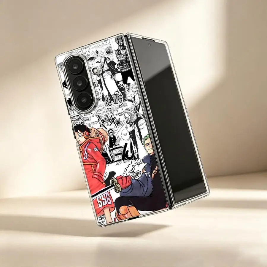 Cartoon O-One P-iece Transparent Soft Phone Cover Case for Samsung Galaxy ZFold7 ZFold5 ZFold4 Z Fold 7 6 5 4 3 ZFold3 ZFold6