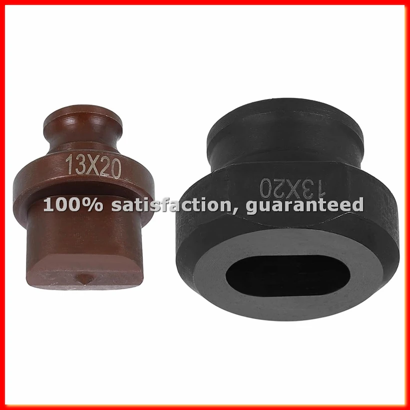 Hydraulic Hole Punch Die 13x20mm Oval Hole 40Cr Steel Electric Punching Kit for -20 JP-20 Electric Punching Machine-A63M
