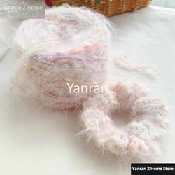 Soft Glutinous Crochet Yarn Wool Pink Color Tone Plush Plush Handmade DIY Crochet Handbag Ledger Yarn 50g Knitting Chunky Yarn