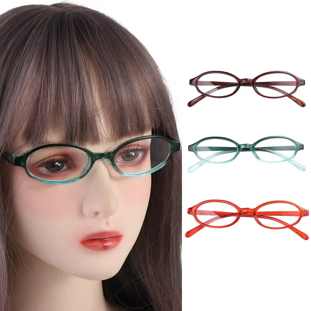 Simple Round Frame Small Oval Frame Glasses Oval PC Flat Spectacle Glasses Y2k Korean Style Optical Myopia Glasses Women