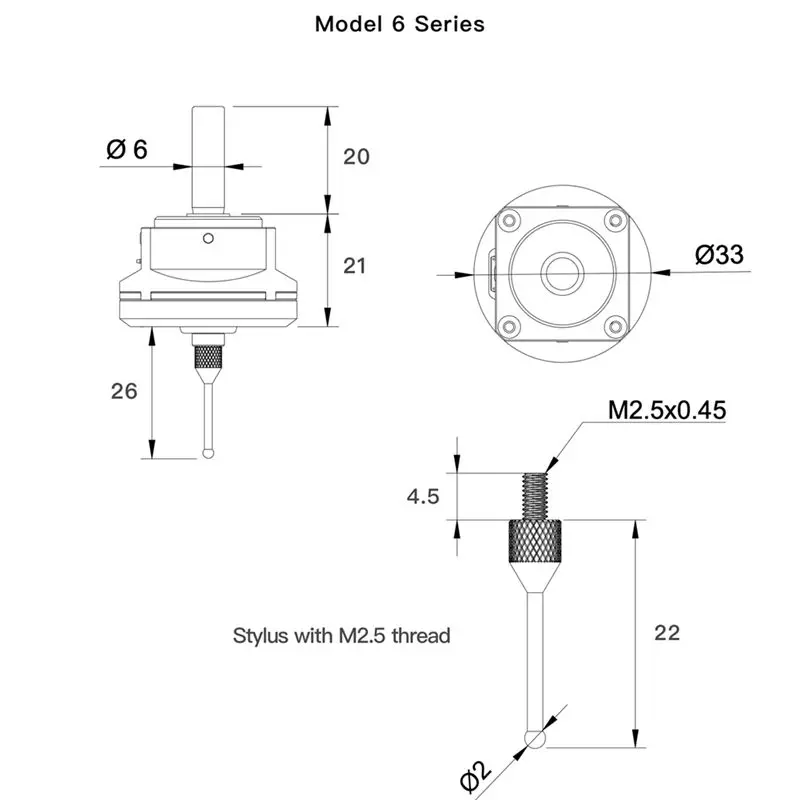 A40I CNC Latest V6 Anti-Roll 3D Touch Probe Edge Finder to Find the Center Desktop CNC Probe Compatible with and Grbl A