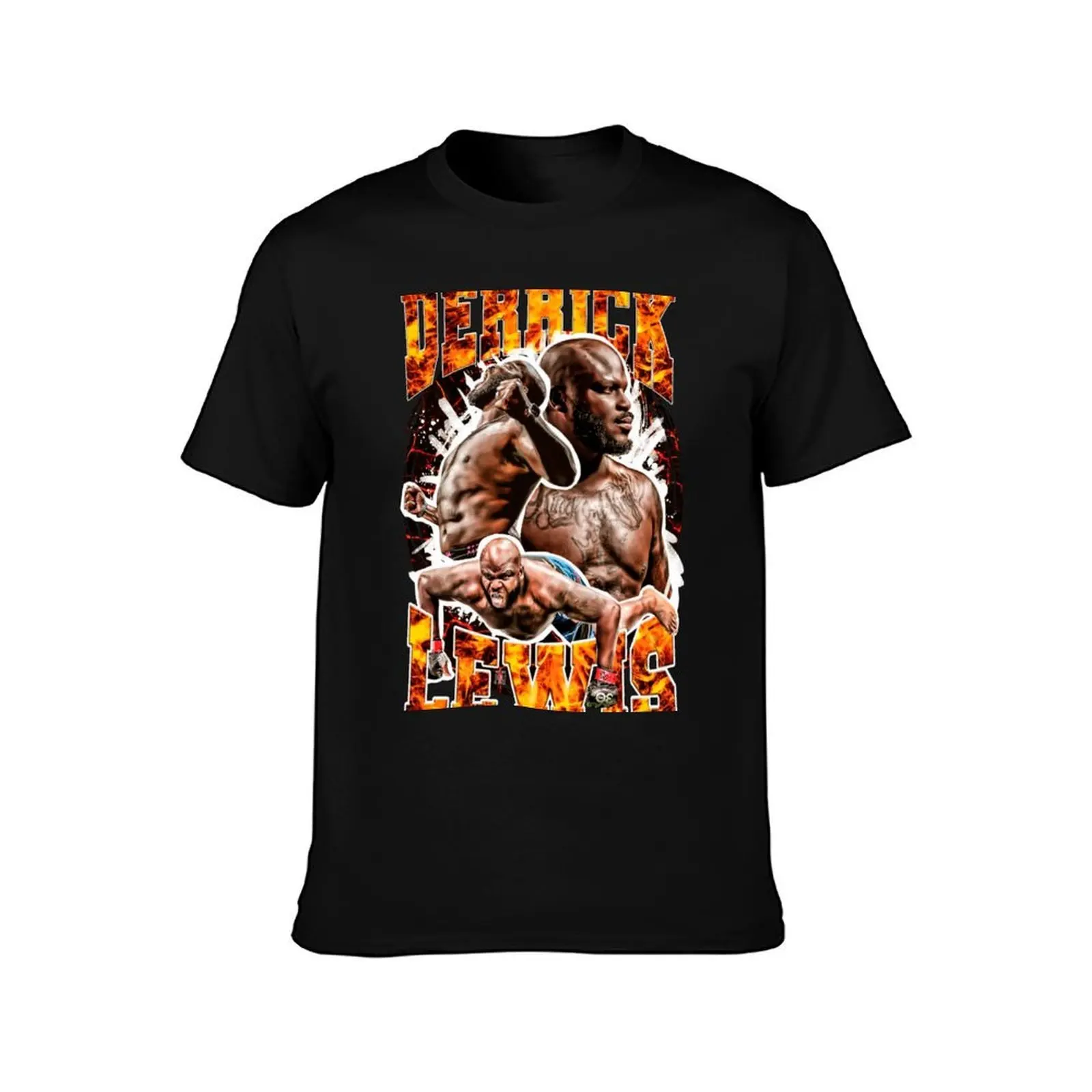 Derrick-Lewis T-Shirt, Summer Casual Cotton Tee, Oversized Streetwear Tops, Vintage Graphic Print, Loose Fit Short Sleeve
