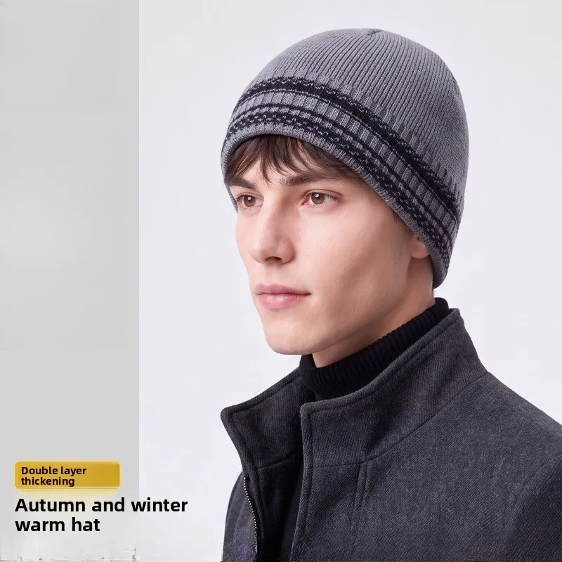 Sports Neutral Ear Protection Knitted Hat Men's Fashion Korean Version of High Elastic Fine Needle Sleeve Hat Versatile Cold Hat