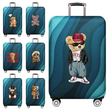 Suitcase Covers Portable Trolley Box Cover Suit for 18-32 Inch Bag Stretch Fabric Dust Cover Travel Accessories Bear Series