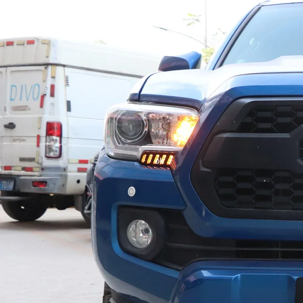 

For Toyota Tacoma 2016-2020 Front Bumper Upgrade LED Dynamic Daytime Running Light Car lights Assembly Tool Accessories