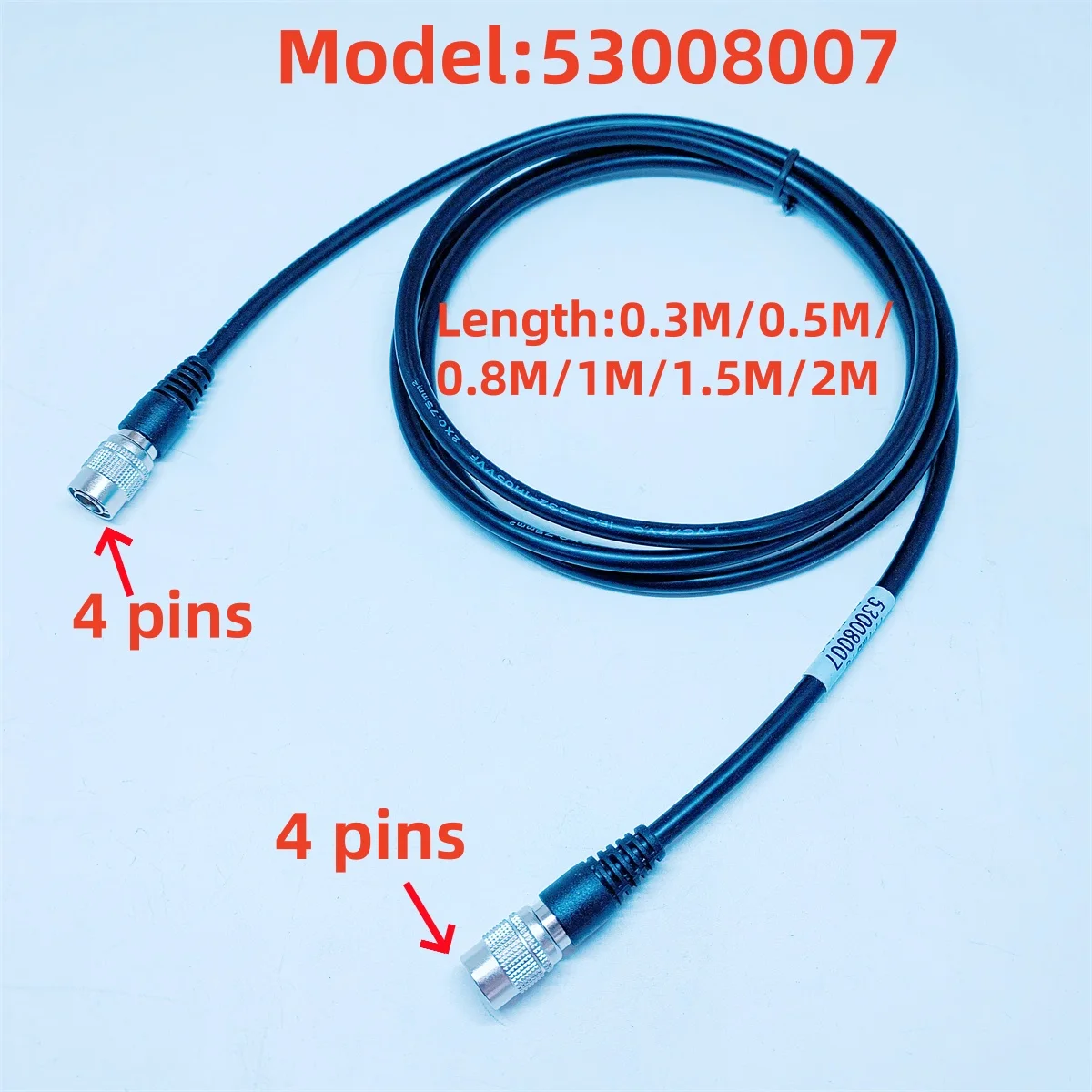 Brand new cable 53008007 Applicable to Trimble 5600 3600 Total Stations to External battery power cable