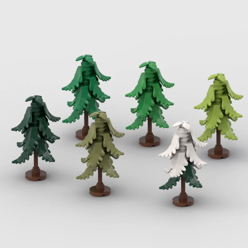 *Pine tree* 1 pc Snow Christmas tree Street decoration DIY enlighten block bricks,Compatible With Assembles Particles
