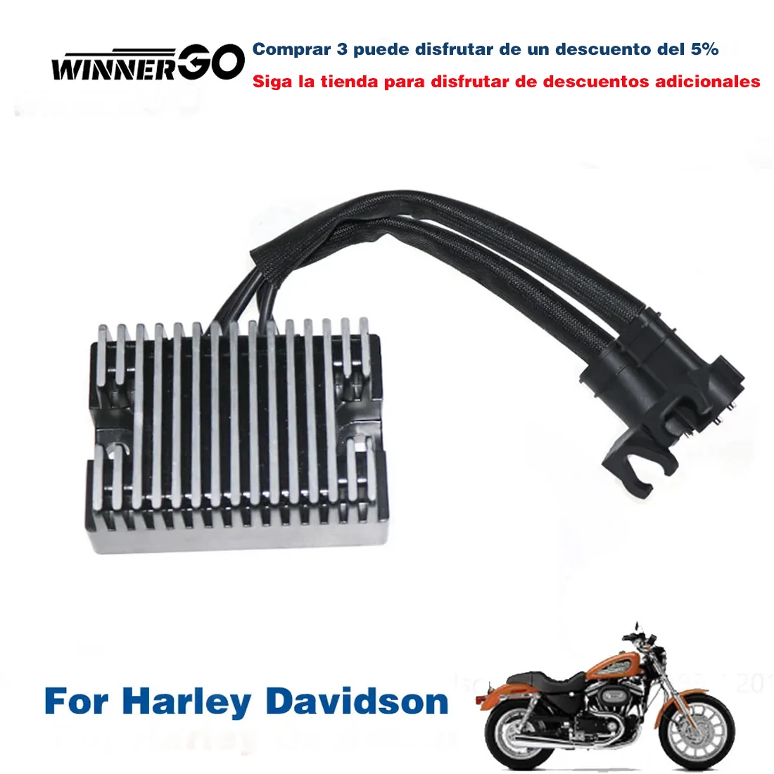 Rectificador regulador de voltaje, accesorio para Harley Davidson Sportster XL 74711 883 XL883 XL883N Super Low Police Iron 1200, 74546-07A 883-08