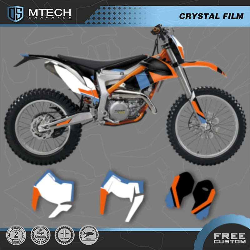 DSMTECH Full Set Graphics Background Decals Stickers kits For KTM Freeride 250 300 2012-2017 2018-2020 Number Name Custom 004