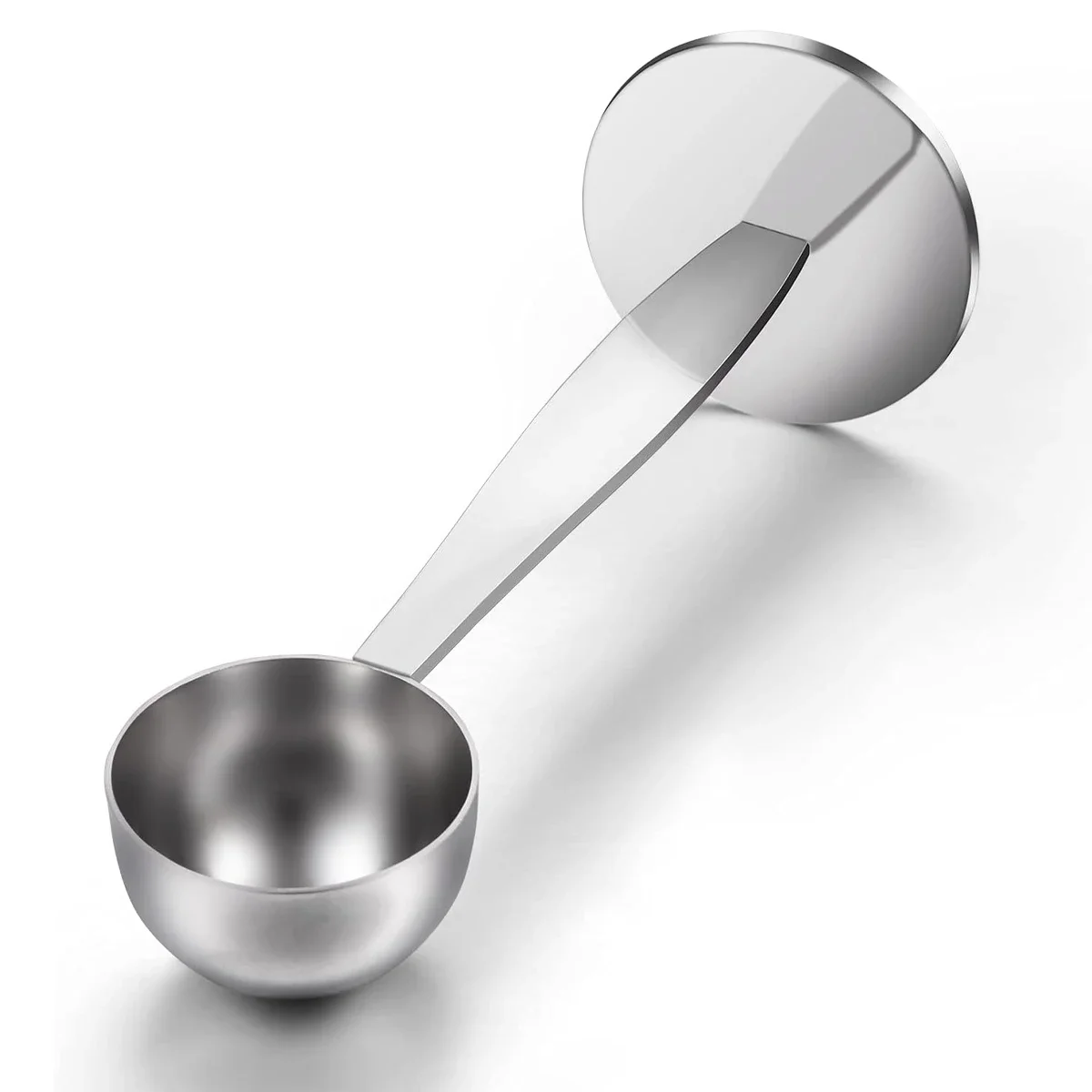 1Pc 2-in-1 Stainless Steel Coffee Scoop,Tamping Dual-Purpose Coffee Spoon Powder Hammer Tamper for Measuring and Tamping