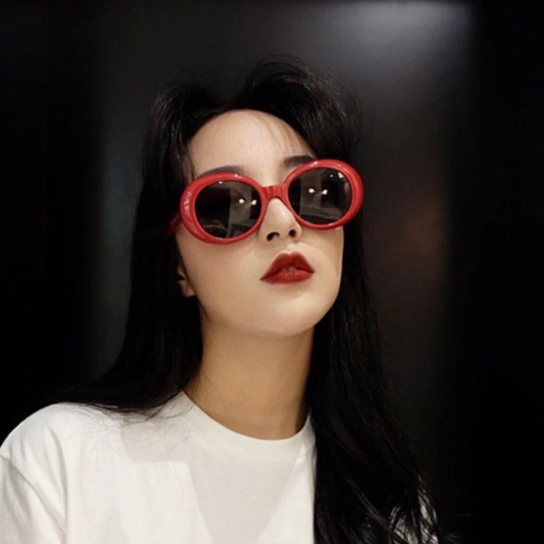 أزياء المرأة البيضاوي النظارات الشمسية خمر رجل العلامة التجارية مصمم نظارات شمسية أزياء الأشعة فوق البنفسجية حماية ظلال نظارات UV400 Oculos دي سول #5