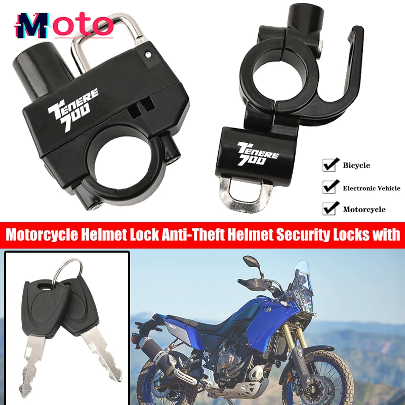 For Yamaha Tenere700 Tenere1200 Tenere 700 Tenere 1200 2019-2022 Hot Motorcycle Accessories CNC Helmet Lock Anti-Theft Helmet