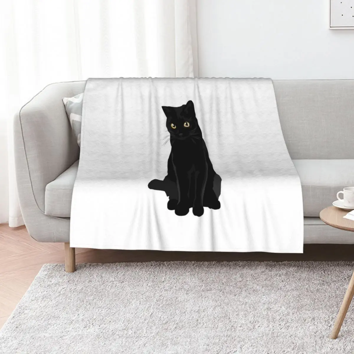 

Black Cat Throw Blanket sofa bed Hairys Loose Sofa Throw Blankets