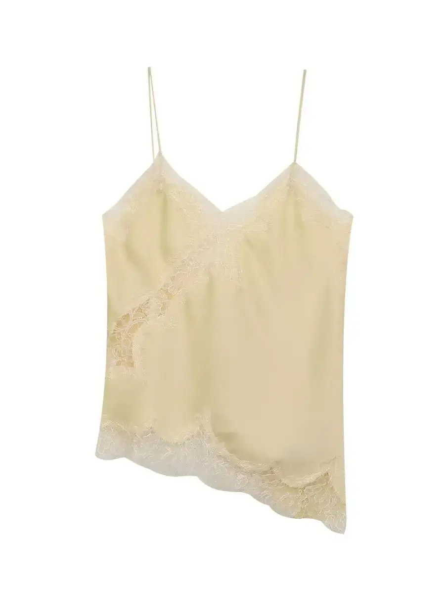 ملابس داخلية نسائية أنيقة موديل 2025 مفرغة بدون أكمام من الساتان بدون أكمام ملابس داخلية نسائية مثيرة من الدانتيل بحاشية غير متماثلة باللون البني #4