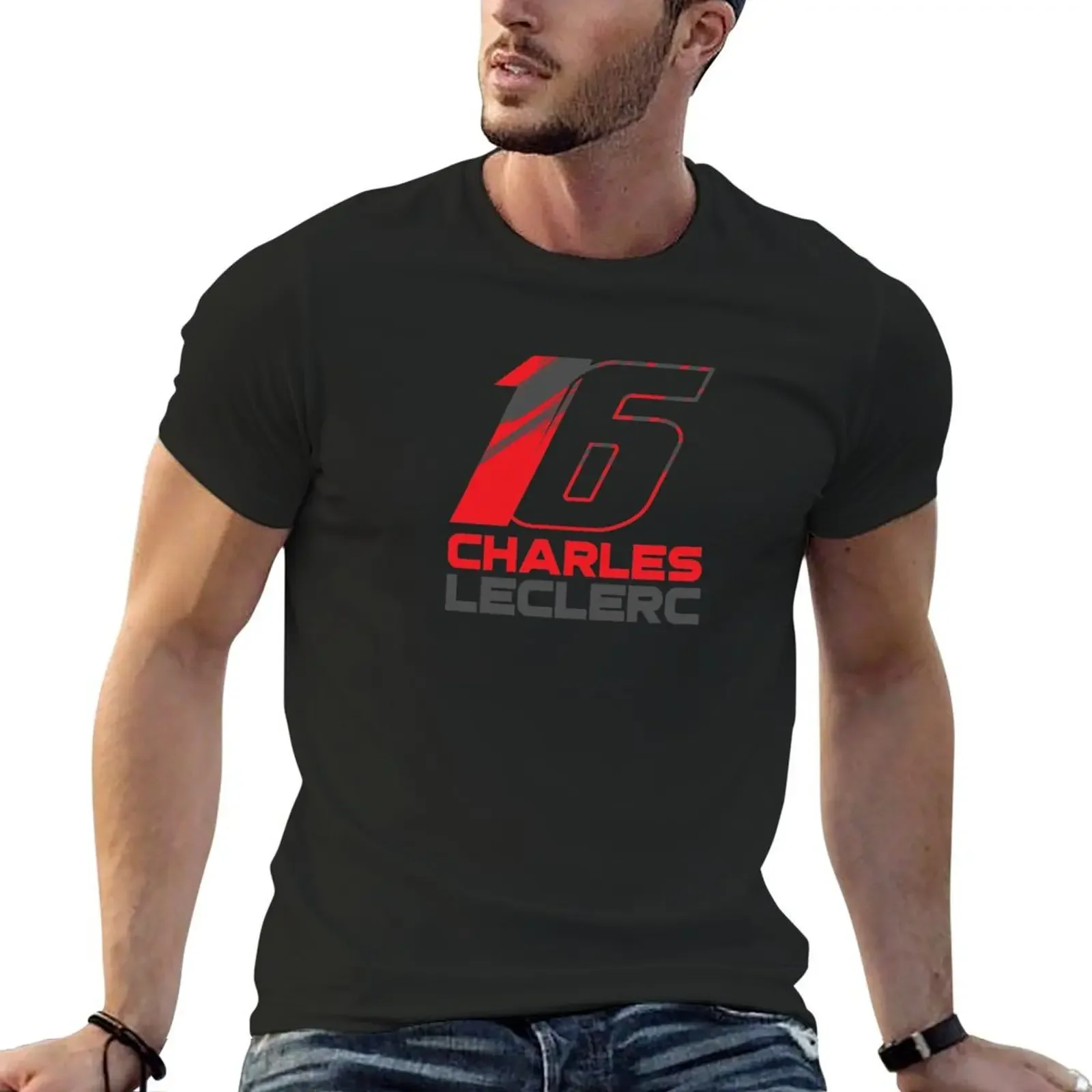 

Charles Leclerc 16 v3 T-Shirt hippie clothes blacks blue archive new edition Men's t-shirt