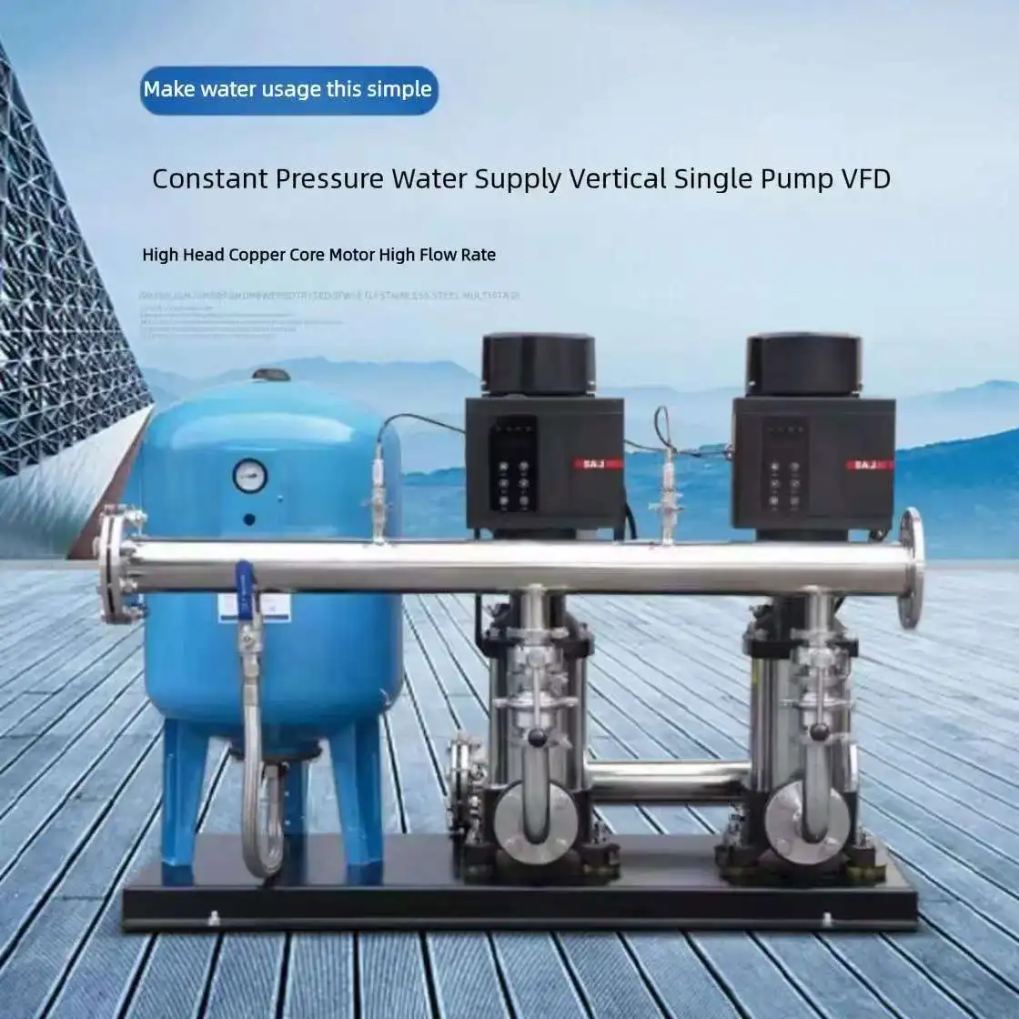 Skid Mounted VFD Water Booster System Pre-Assembled Pre-Wired Plug-and-Play For Quick Installation
