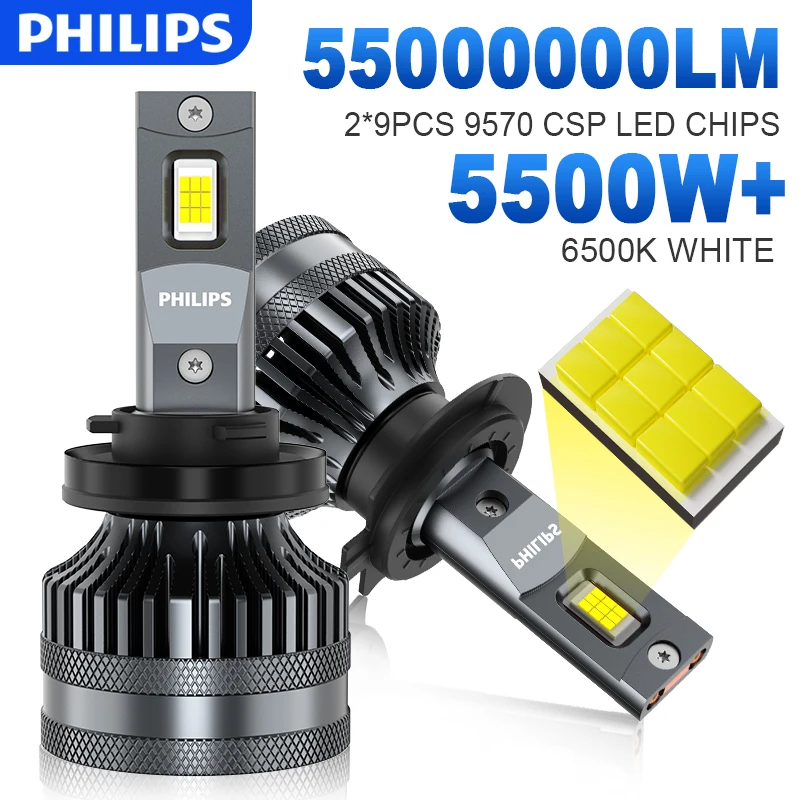Philips Ultinon Rally 3590 Car Headlight Bulb H7 Led 180W H1 H4 H11 9005 HB3 9006 HB4 9012 HIR2 Fog Lights 6500K High Power Lamp