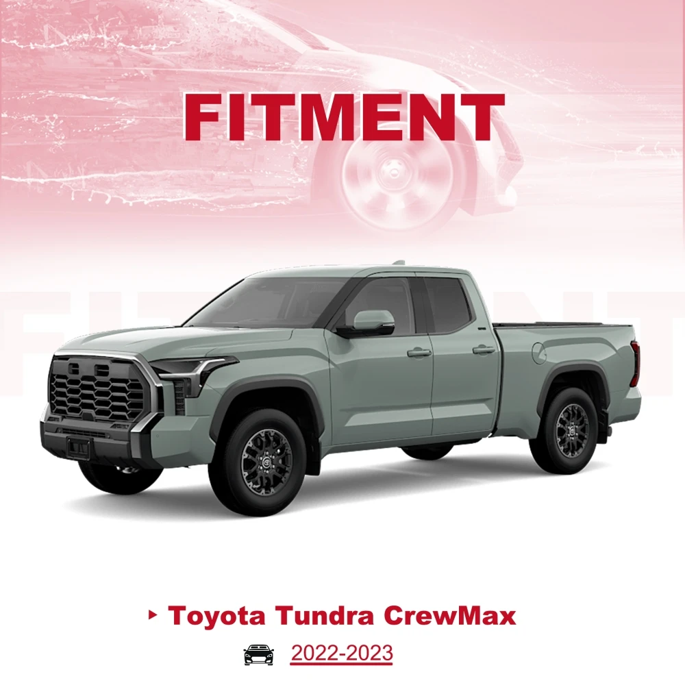For Toyota Tundra CrewMax 2022 2023 Window Rain Awnings Shelters Deflector 4Pcs Windowsheild Wind Sun Visor Ventilation Guard