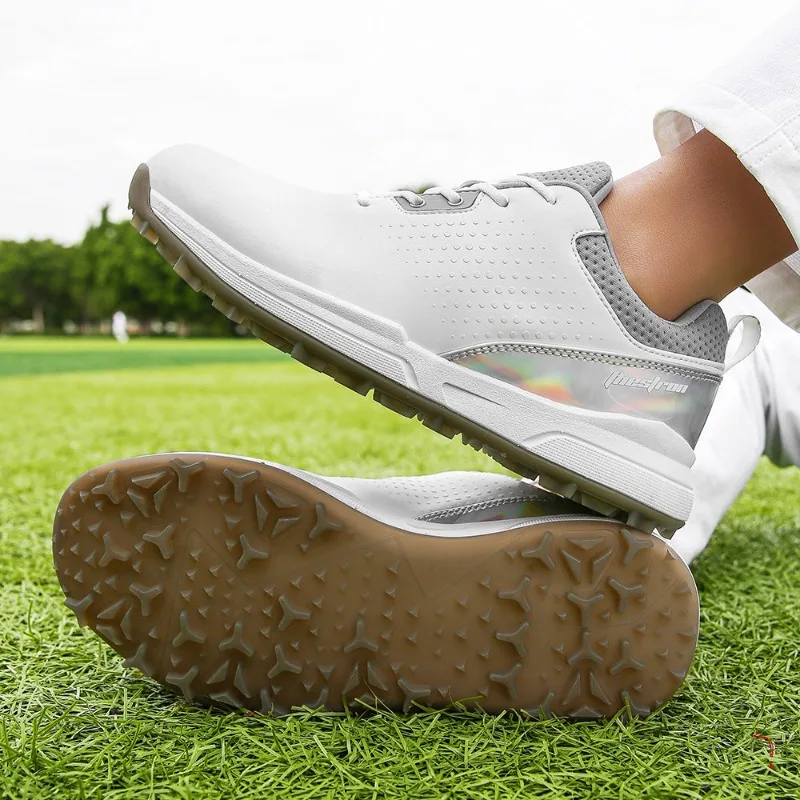 Big Size 47 48 Professional Golf Shoes Mens Fashionable Breathable Golf Training Shoes Men's Nail Free Non Slip Grass Golf Shoes