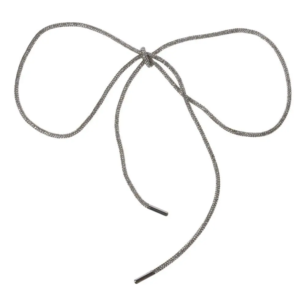 Rhinestone Glitter Laces Rhinestone Rope 100cm White Rhinestone Glitter Rope 120cm Bling Shiny Round Shoe Laces For Sneakers