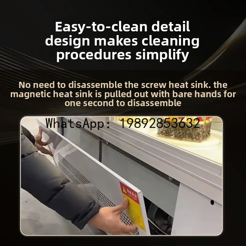 AB التجارية تبريد الهواء الحلوى المعجنات الثلاجة كعكة عرض مجلس الوزراء خزانة الحفاظ على نضارة الفاكهة العمودية #4