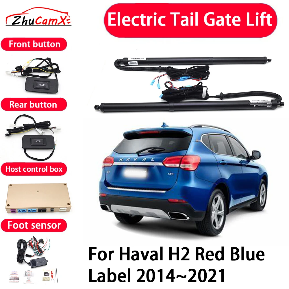 ZhuCamX Car Automatic Electric Tail Gate Lift Tailgate Assist System for Haval H2 Red Blue Label 2014–2021