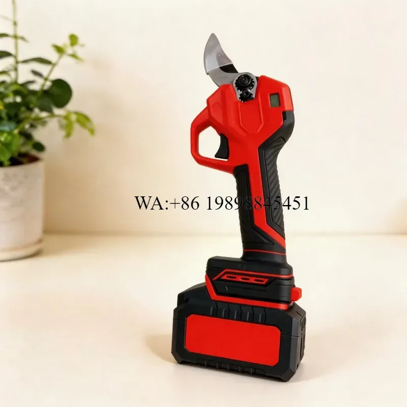 WMWMNU 36V Cordless Industrial Grade Pruning Shears with Rubber Handle HSS Blade 2-Speed High Power for Garden Wood Trimming