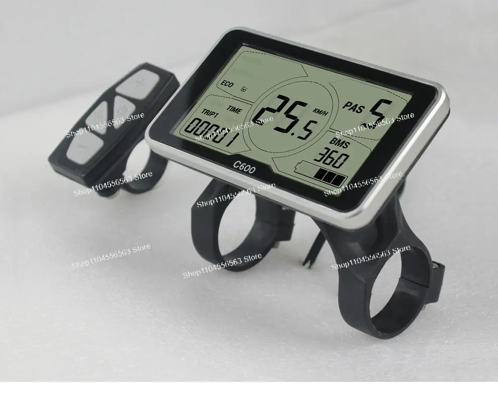 C600 4-Inch Large Screen LCD Display for E-Bike & Scooter, 24V-48V Multi-Voltage Speedometer with Professional Interface
