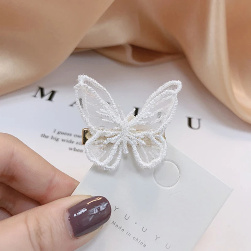 1PC Girls Butterfly Hairpins Korea Sweet Lovely Hair Clips Fashion Butterfly Bangs Clips Headwear for Women Hair Accessories