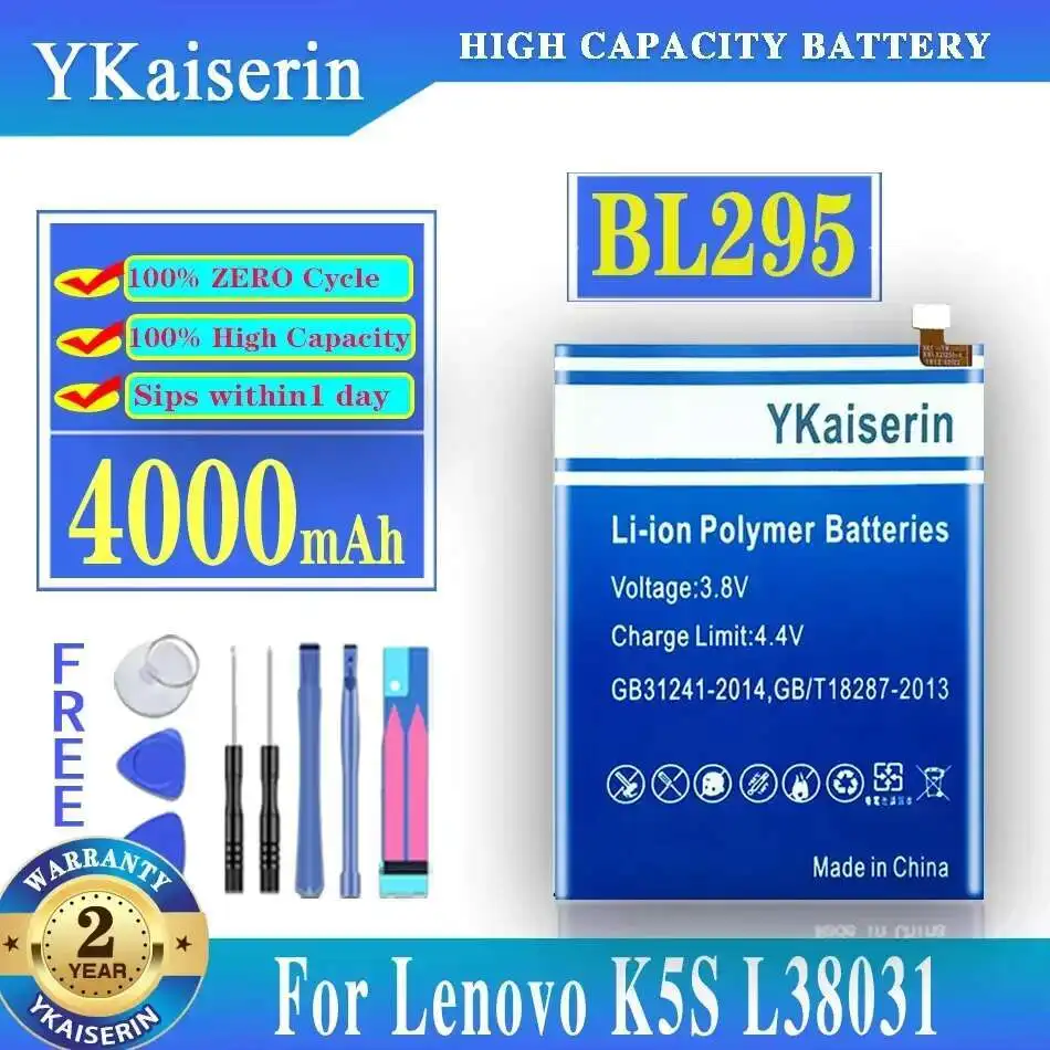 

For Lenovo K5S L38031 BL295 Mobile Phone Battery 3500Mah Safe
