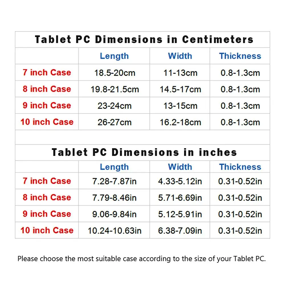 7" 8" 9" 10" Kolorowa, odporna na wstrząsy, uniwersalna osłona ochronna z klapką i podstawką do tabletu Samsung Huawei Android — zdjęcie produktu 6