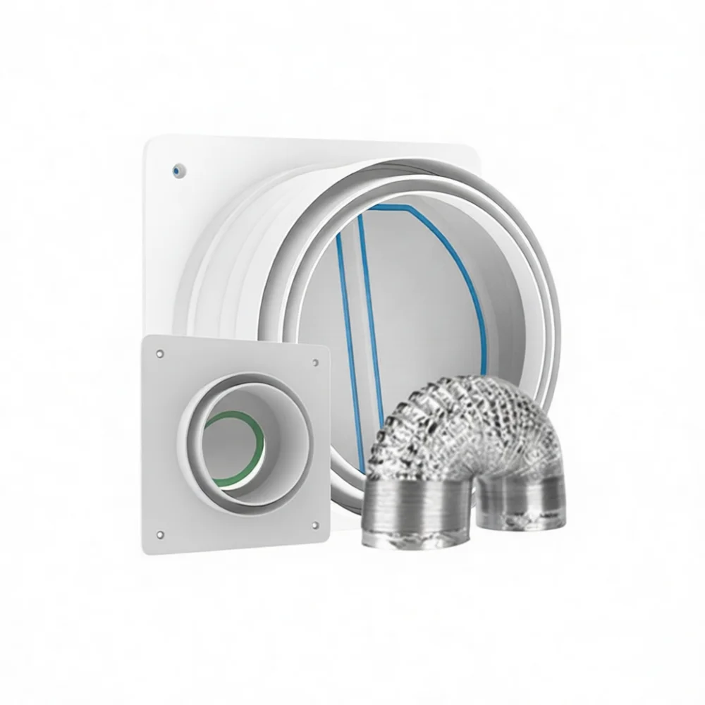 ABS Round Duct Check Valve Smoke Exhaust Pipe Backflow Preventer Anti Odor Damper Kitchen Ventilation Pipe Fitting