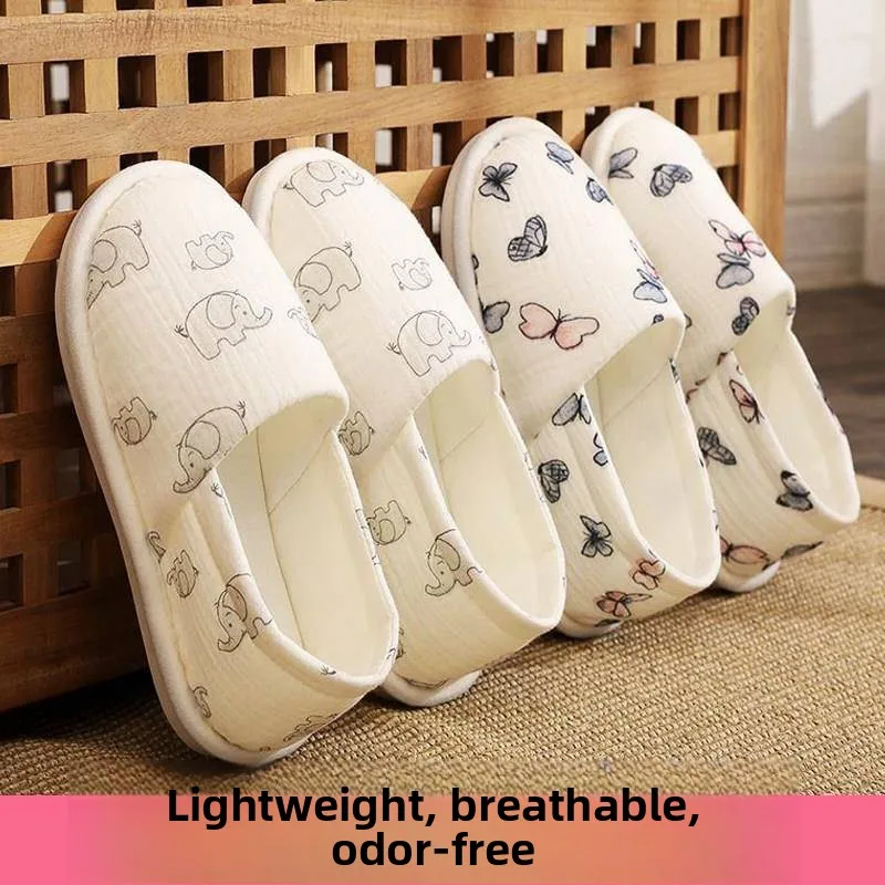 

Pure Cotton Slip-On oes Breathable Soft Bot Anti-Slip Materni Postpartum Slippers Spring Autumn Season Women Flats