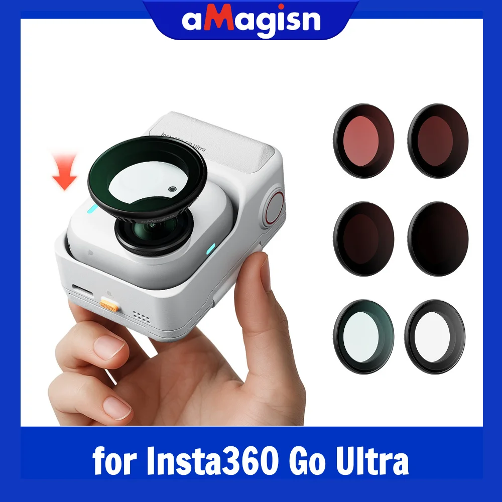 aMagisn Lens Filter for Insta360 Go Ultra UV CPL ND 8-64 HD Optical Glass Professional Filter for Insta 360 GoUltra Accessories