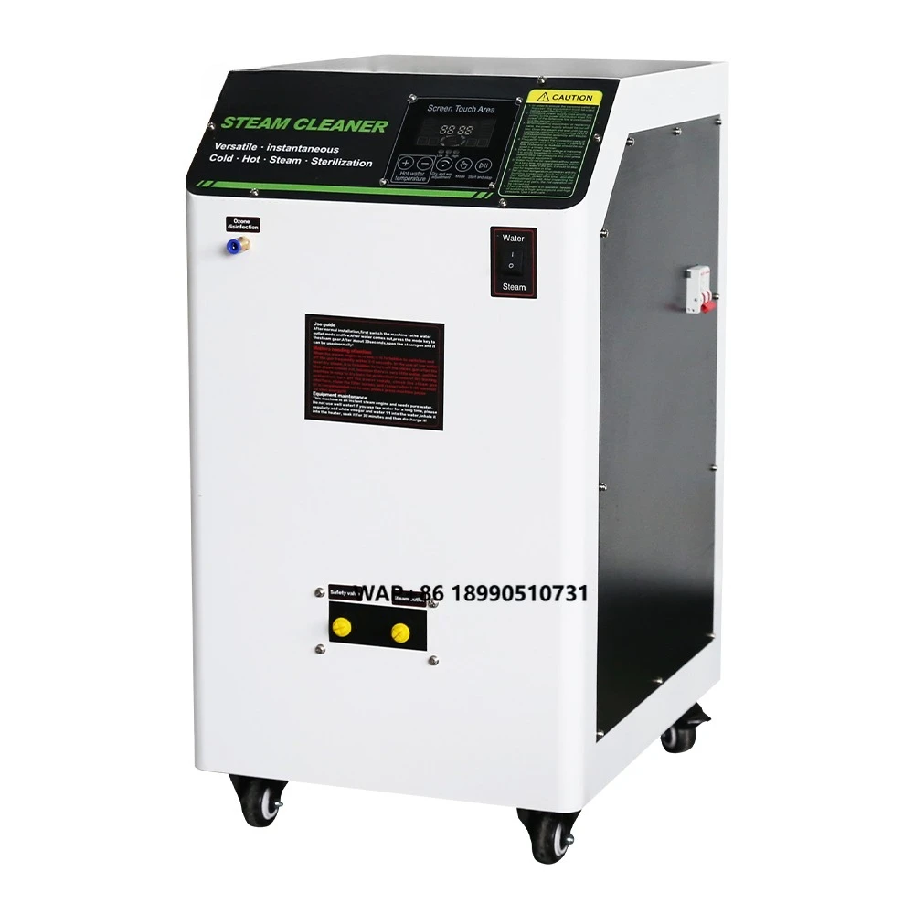 

220V Electric High Temperature Steam Cleaning Machine Heavy Oil Washing Removal Hot Water Dry Wet Steam Car Wash Equipment