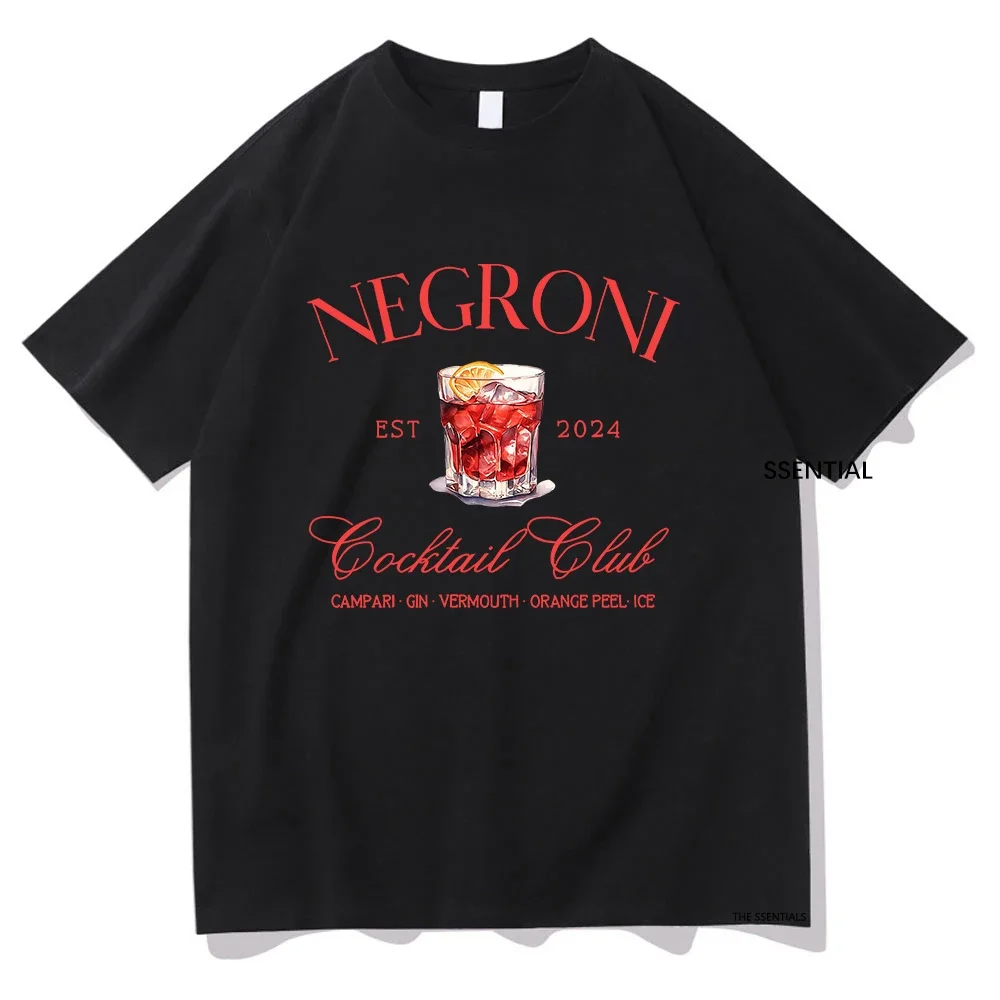 

Модная женская футболка для общественных клубов Negroni, Винтажная футболка в стиле Харадзюку, уличный Топ унисекс, футболка с рисунком