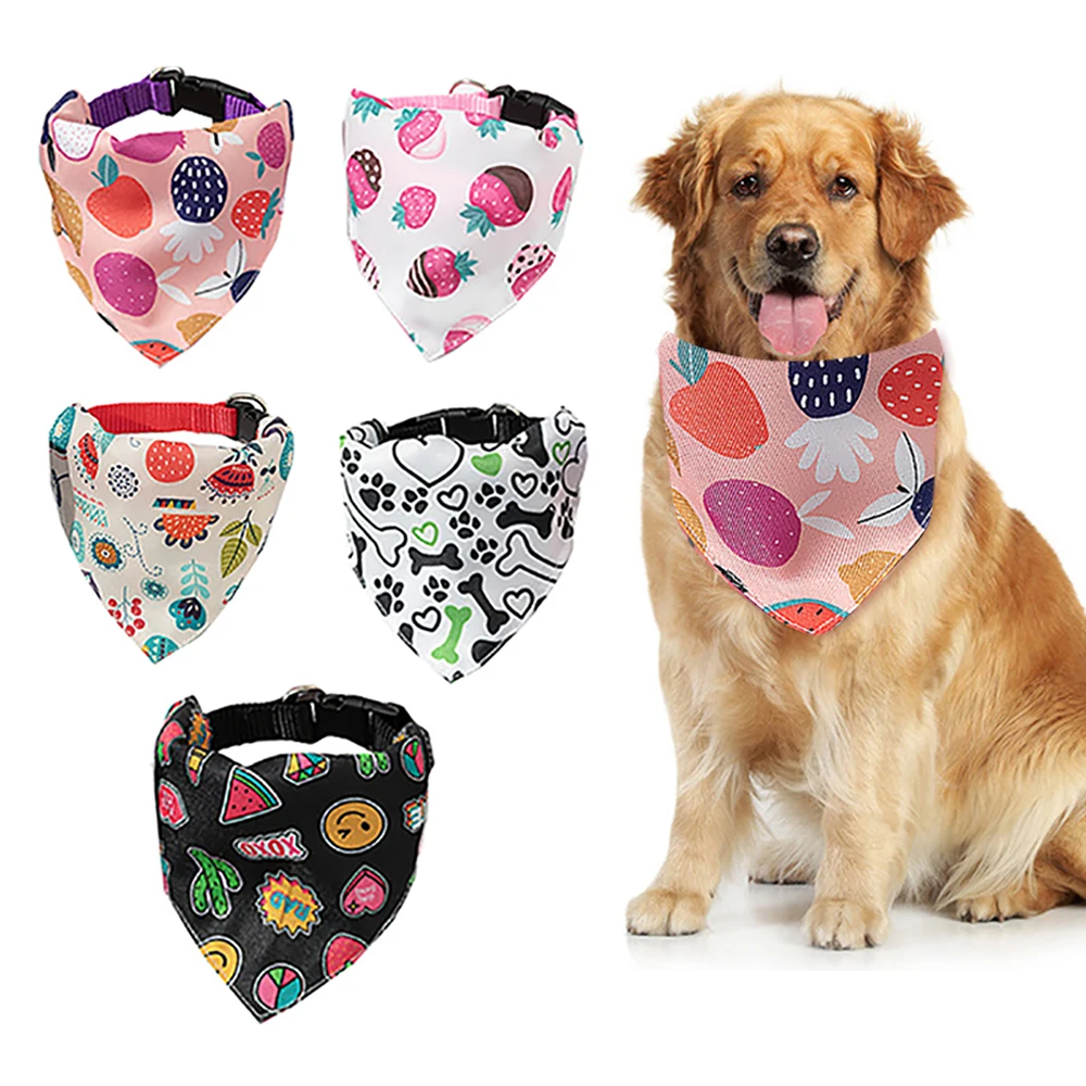 Cute Pet Bibs Adjustable Pet Saliva Towel Dog Puppy Cat Neck Scarf Bandana Collar Triangle Bib Neckerchief