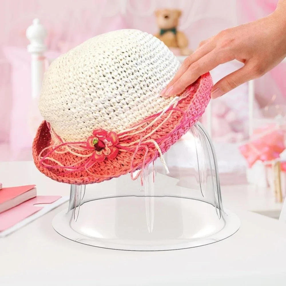High Quality PVC Bucket Hat Stand Transparent Not Easily Deformed Hat Holder Hat Display Stand For Hat Display and Storage