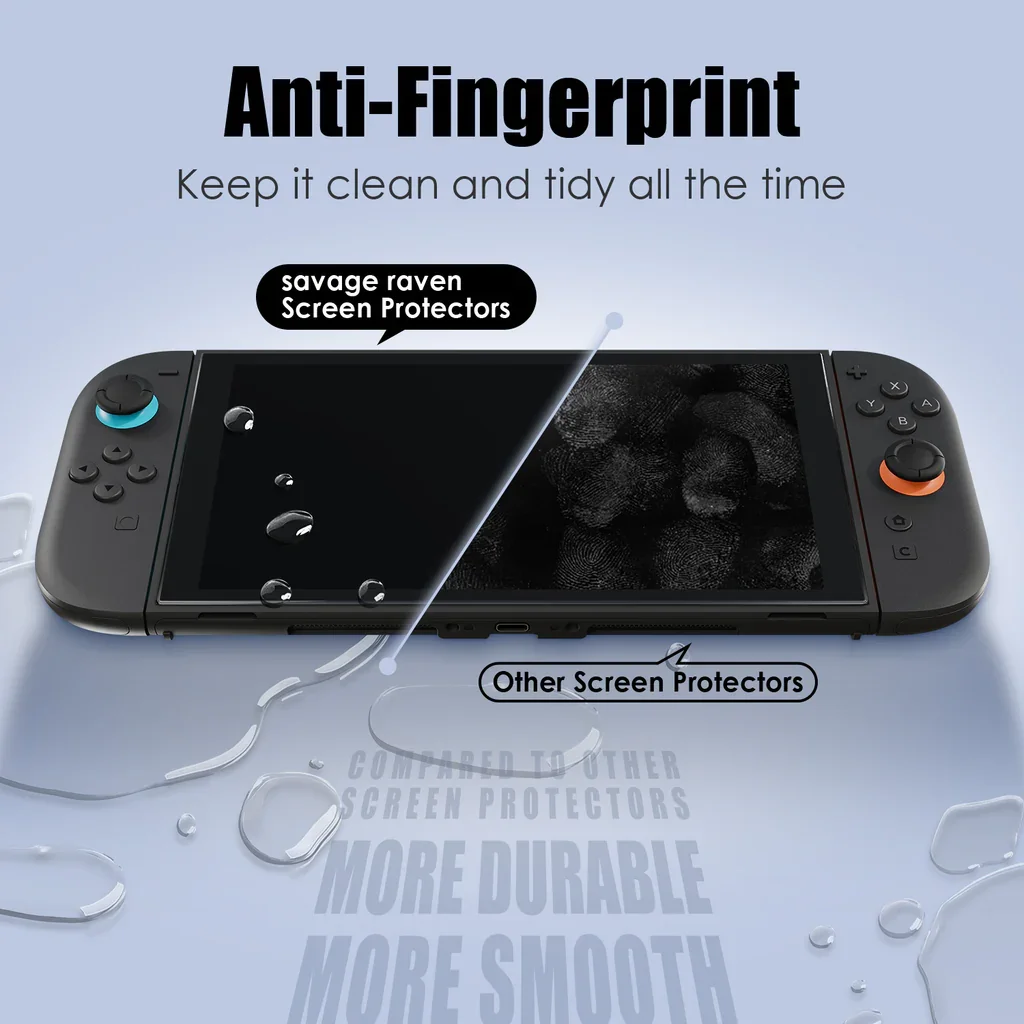 Savage Raven by Skull & Co. Folia ochronna ze szkła hartowanego z zestawem Zero Dust EZ-Install do Nintendo Switch 2 (2 szt.) — zdjęcie produktu 5
