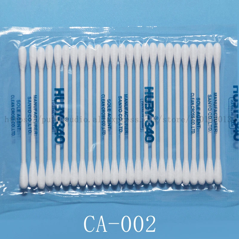 Round head cotton swab CA-002 Dust-free cleaning for Optical fiber、lens、camera、screen wiper HUBY-340 Sanyo Japan 3‘’cotton head