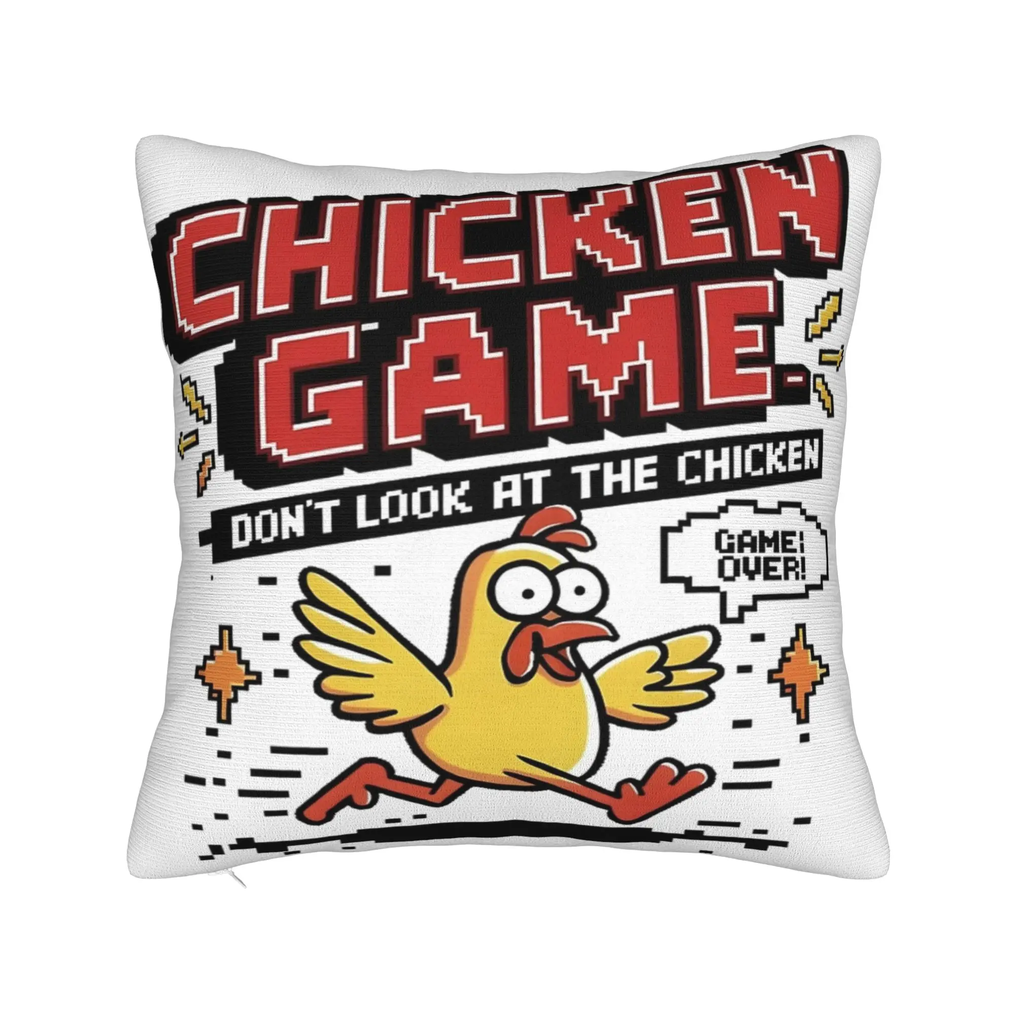 Chicken Game Dont Look At The Chicken Pillowcase Printing Cushion Cover Decorative  Throw Pillow Case Cover Seater Multi Size