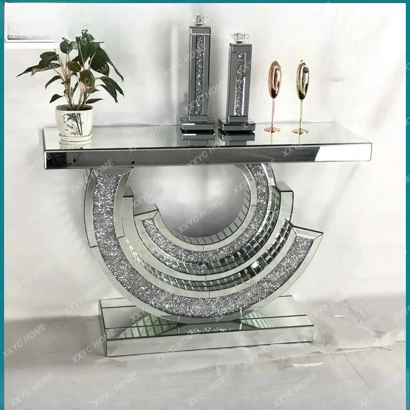 

LLight luxury entrance cabinet Modern simple furniture Mirror decoration Partition Home high-end