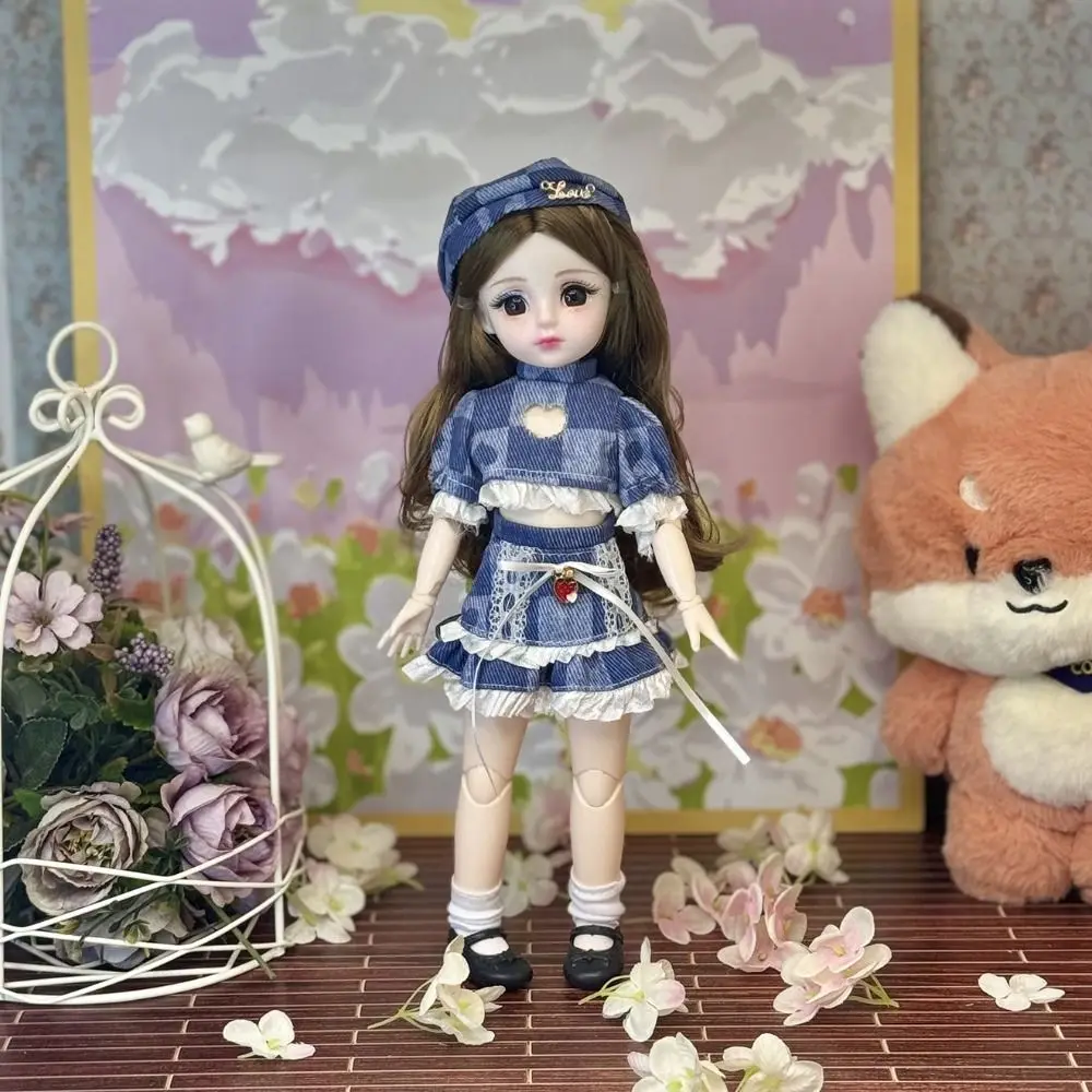 BJD Princess fur s Up Dolls, Herb D Butter with Clothes, Attractive Eyes, Long Hair, Anime Ball Jointed, 1/6 SD, 30cm