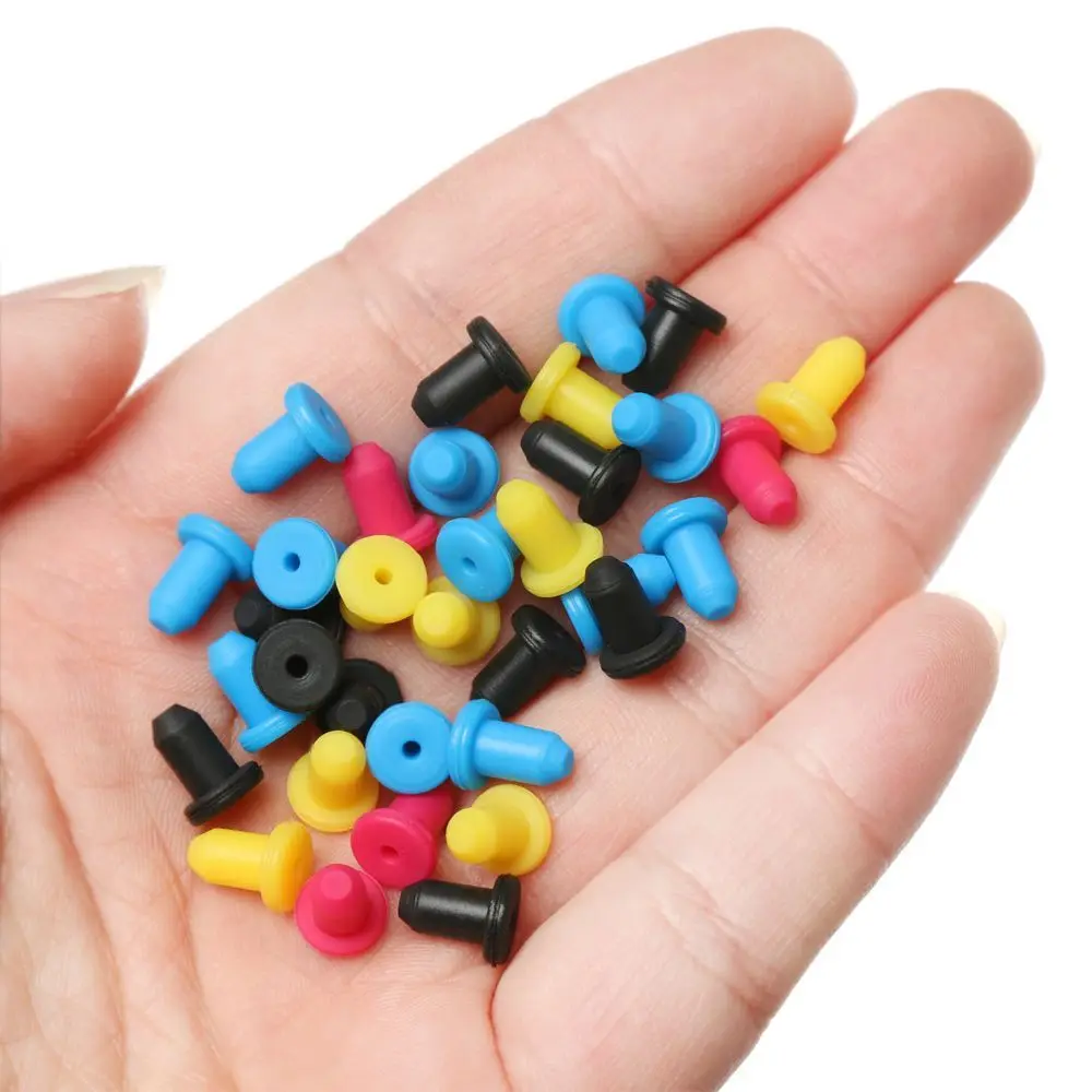 & Accessories Filling Parts Random Color Ink Supply System Refill Cartridge 4mm Solid Plugs Sealing Rubber Plug Silicone Seals