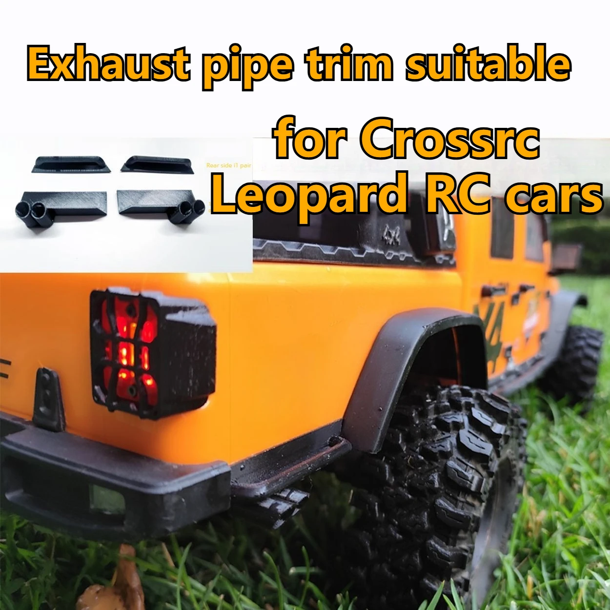 Exhaust pipe trim suitable for Crossrc Leopard RC cars off-road vehicles crawlers upgrades modifications and decorations