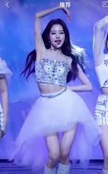 Sexy Diamond Embellished Sparkling Puffy Short Skirt Bar Nightclub Female Singer Dancer Stage Performance Outfit