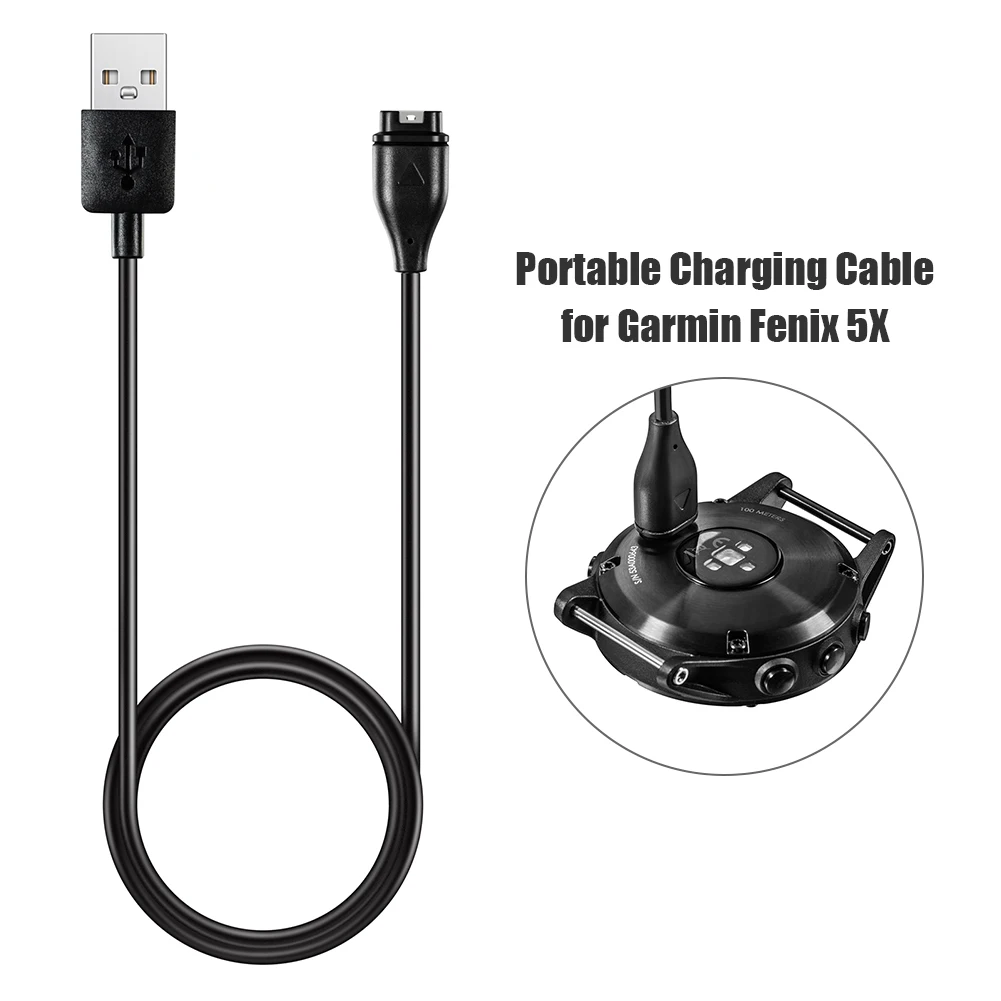 Cable de carga USB de 1m, cargador de reloj para Garmin Fenix 6S 6 5 Plus 5X Vivoactive 3 con buen rendimiento antiinterferencias