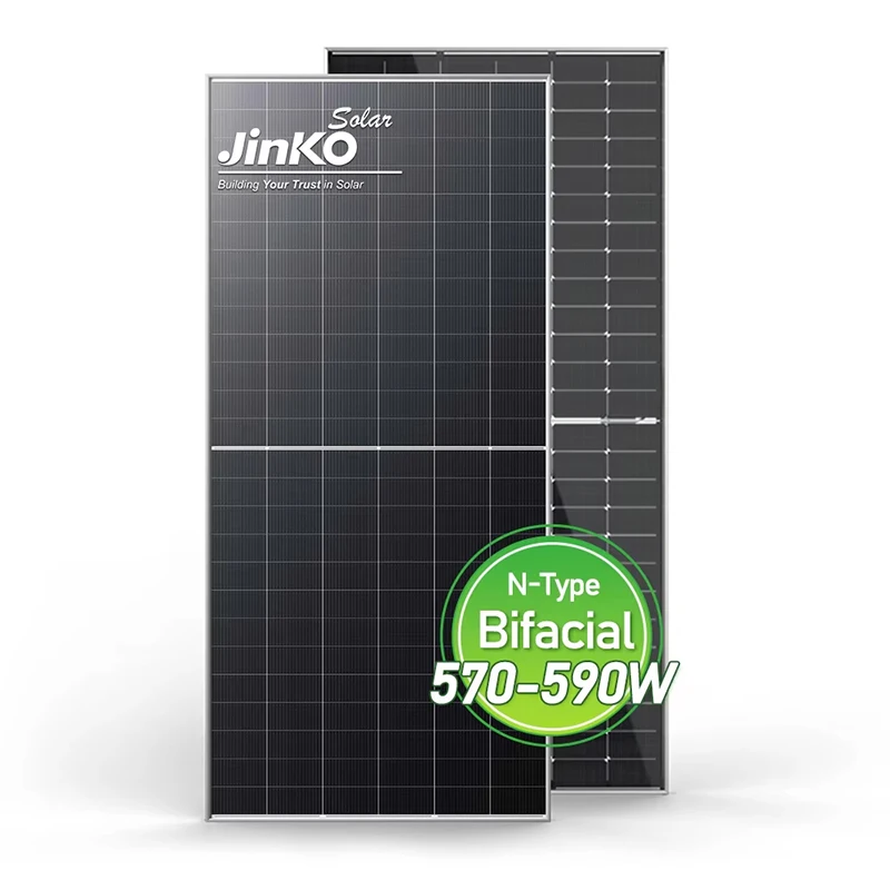 Jinko Single crystal Glass Solar Panel 575W 580W 585W 590W 595W 600W 72 Half Cell N-type Bifacial Dual Glass Module 144 Half-Cut