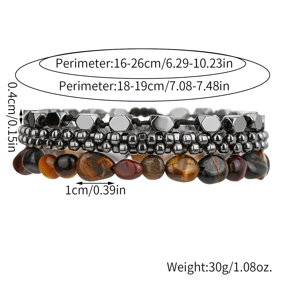 شخصية جديدة حجر الطاقة الرجال دعوى سوار خاص على شكل حجر المرارة الأسود سوار مطرز سوار حار بيع #5